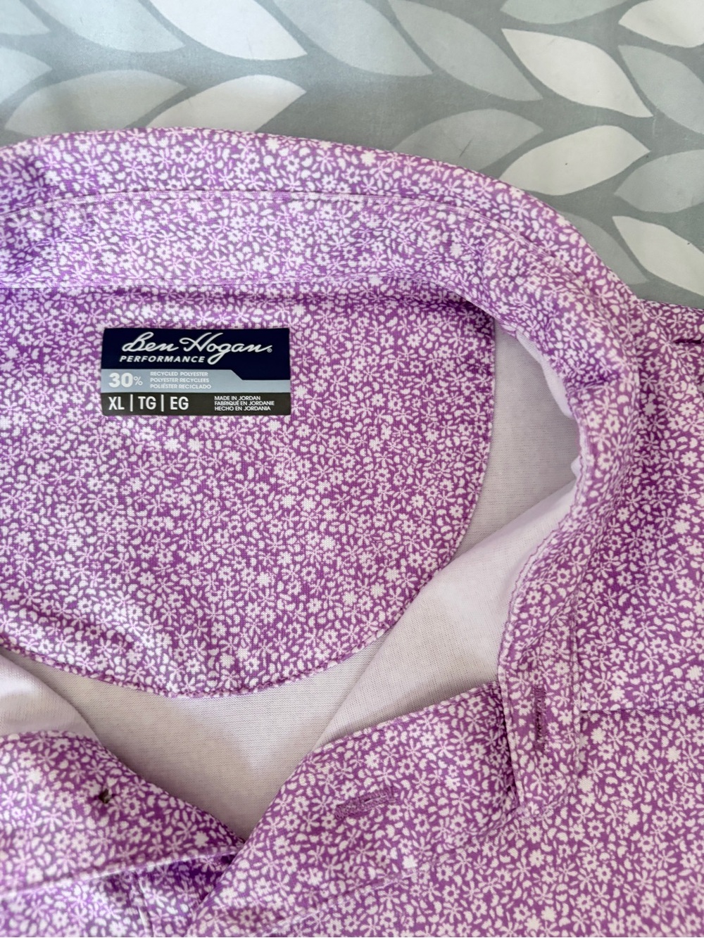 Hogan Men’s Lilac Floral Performance Polo